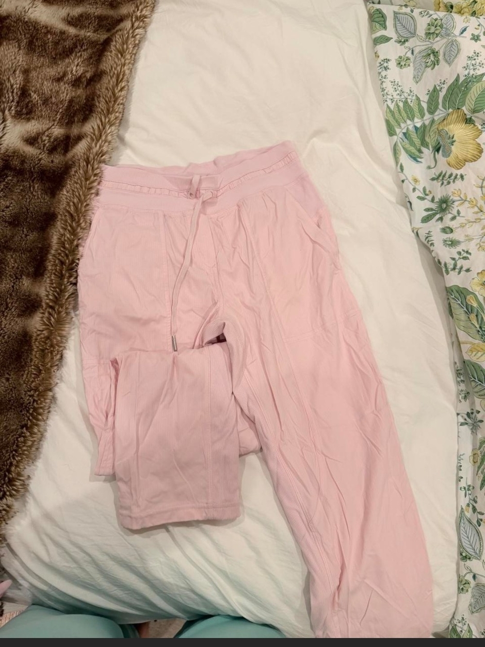 Kids Pink Drawstring Lounge Pants